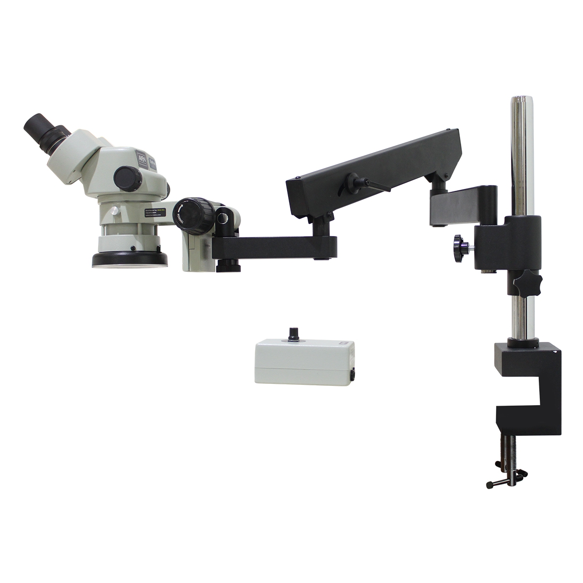 SPZ 50 Stereo Zoom Microscope  6 7x   50x  on Articulating Arm Stand with Integrated Ring Light SPZ50 209 550 PCL