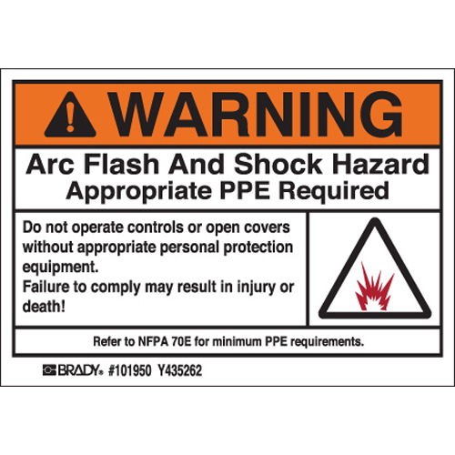 Arc Flash Labels  Warning  Pictogram 101950