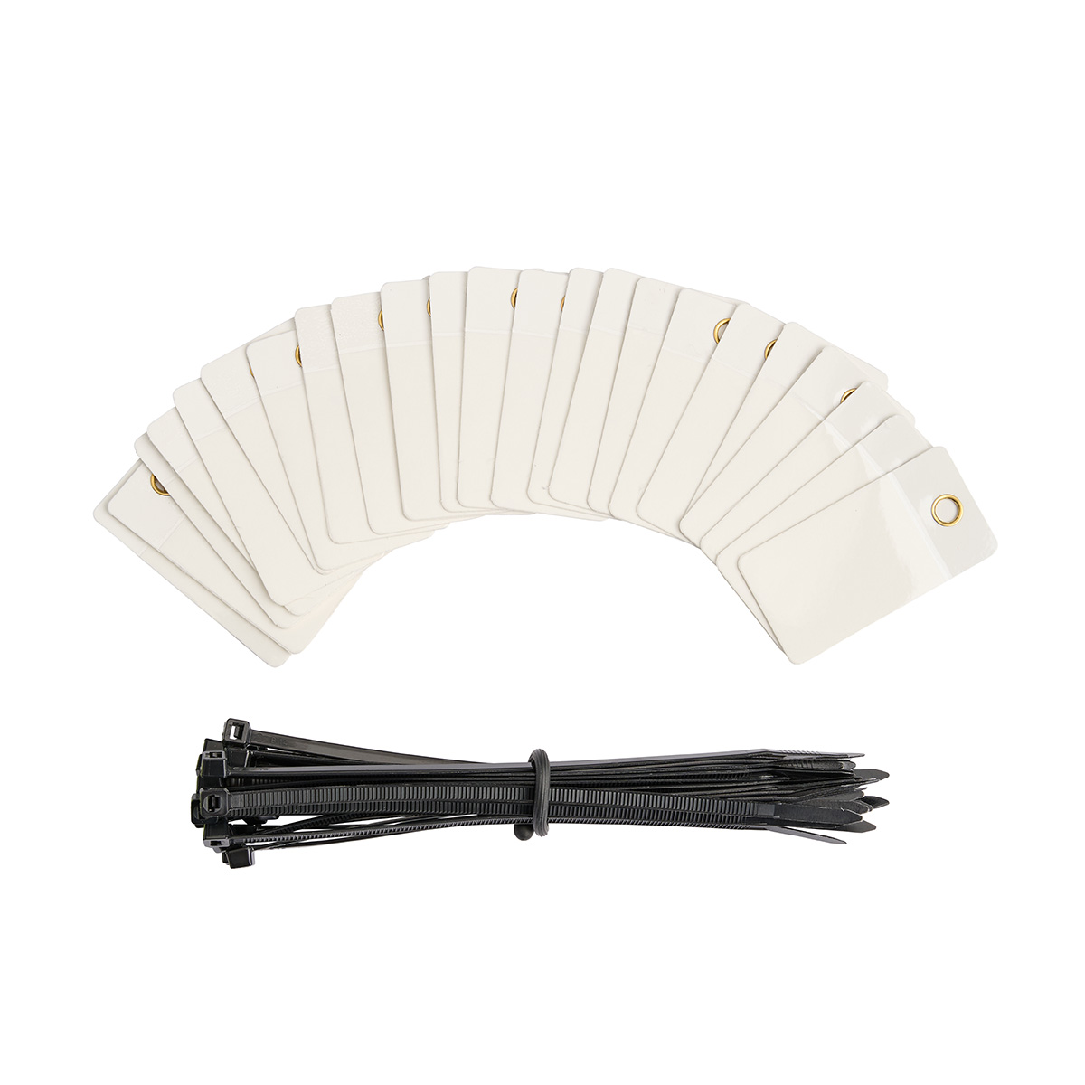 Self Laminating Blank Tags Polyester 3 in H x 1 5 in W White 25 PK 101973