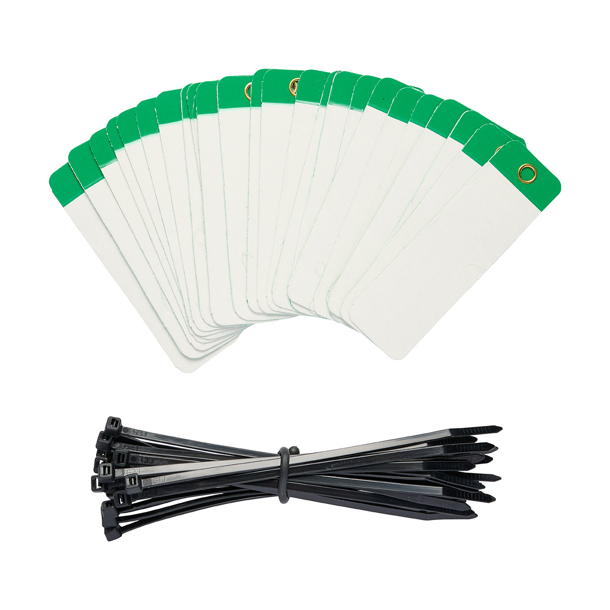 Self Laminating Blank Tags Polyester 5 in H x 1 5 in W Green 25 PK 101982