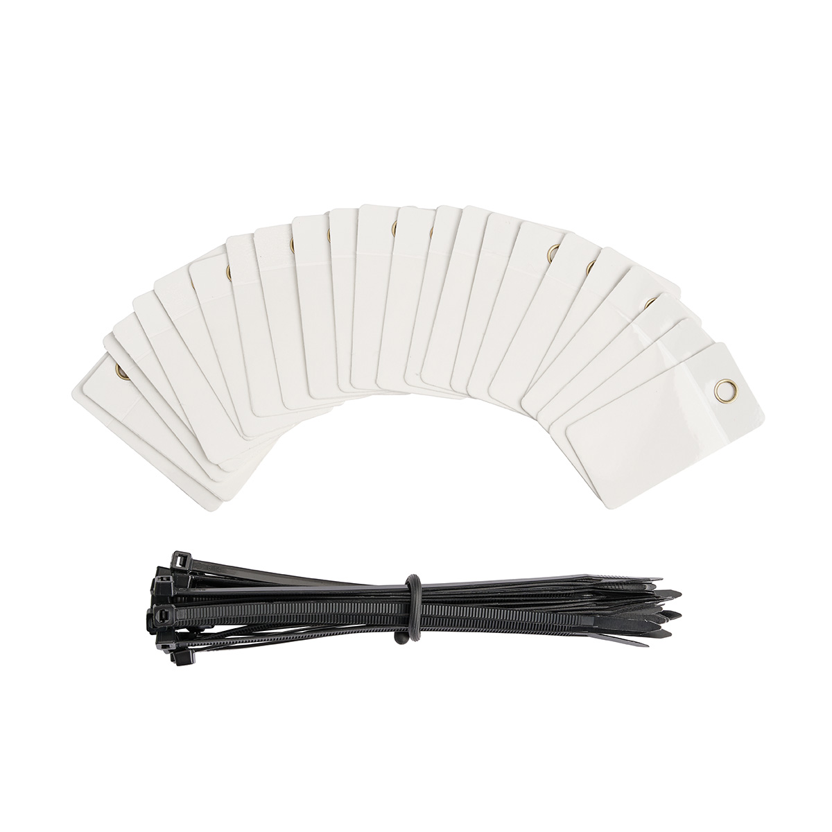 Self Laminating Blank Tags Polyester 4 in H x 2 in W White 25 PK 101997