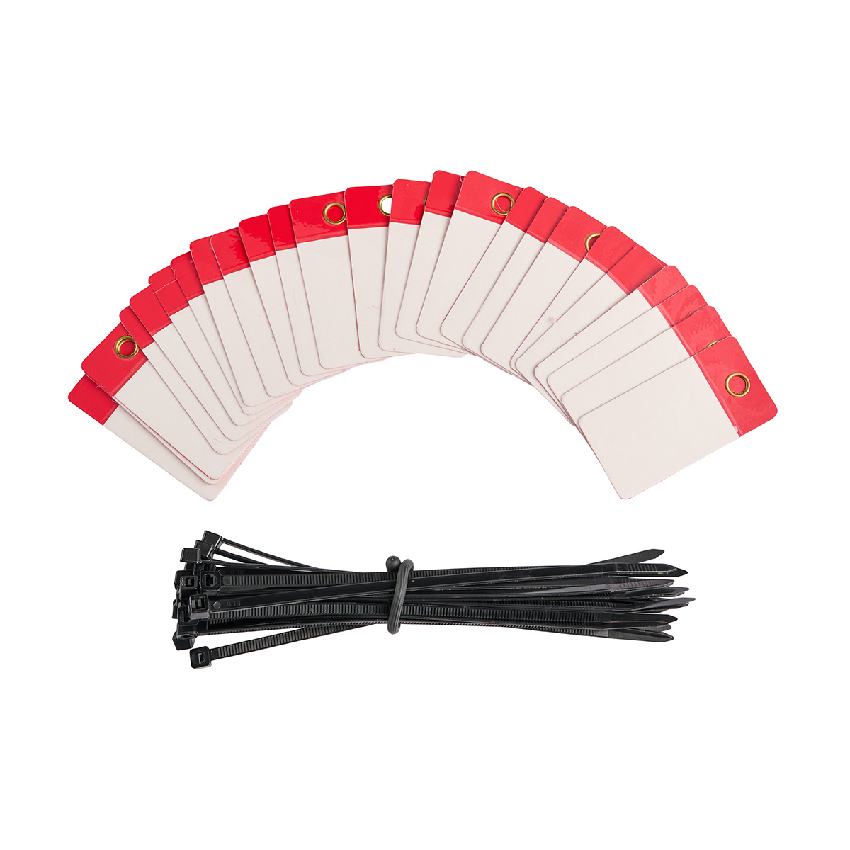 Self Laminating Blank Tags Polyester 4 in H x 2 in W Red 25 PK 101999