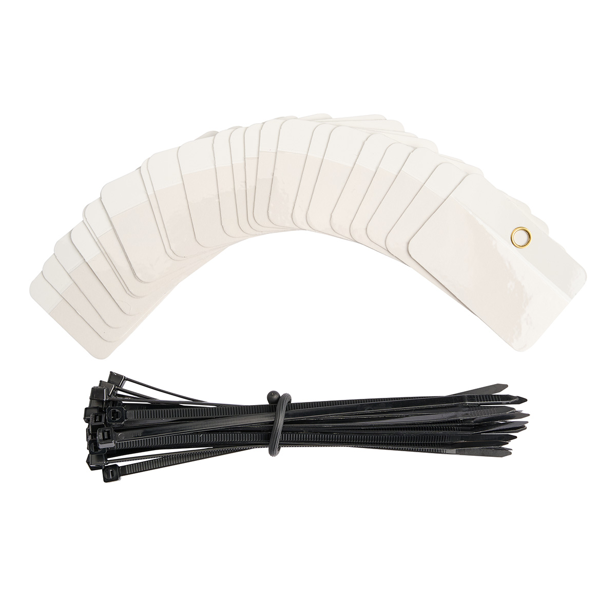 Self Laminating Blank Tags Polyester 2 5 in H x 4 in W White 25 PK 102015