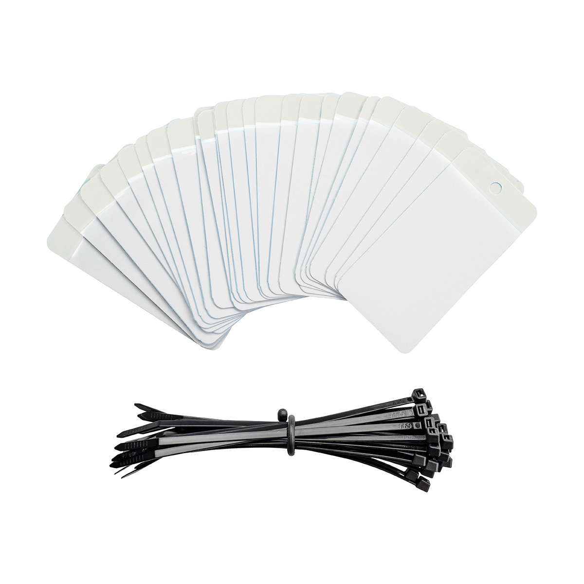 Self Laminating Blank Tags Polyester 5 in H x 2 5 in W White 25 PK 102016