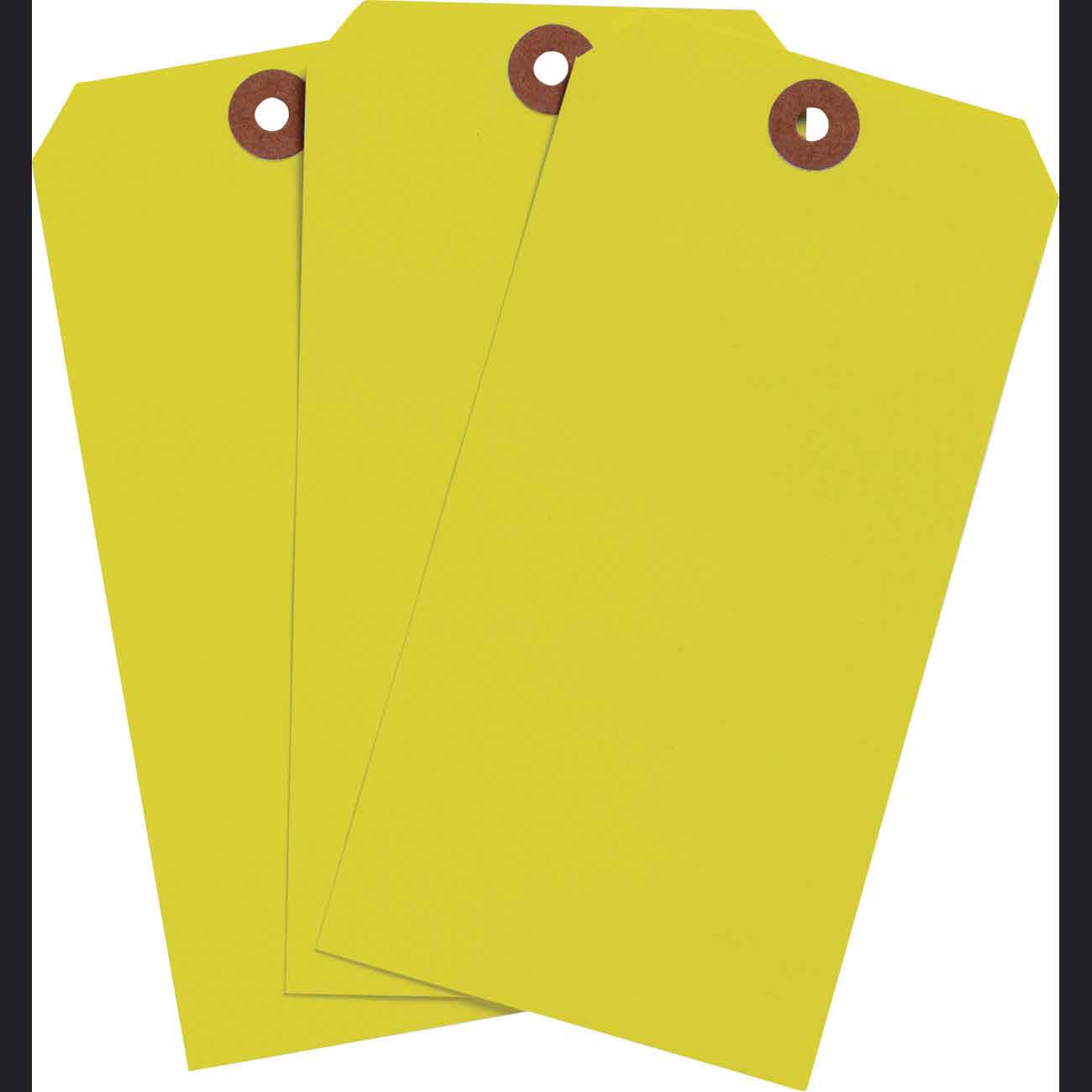 Blank Write On Tags  5 25  H x 2 625  W  Cardstock  Fluorescent Yellow 1000 PK 102077