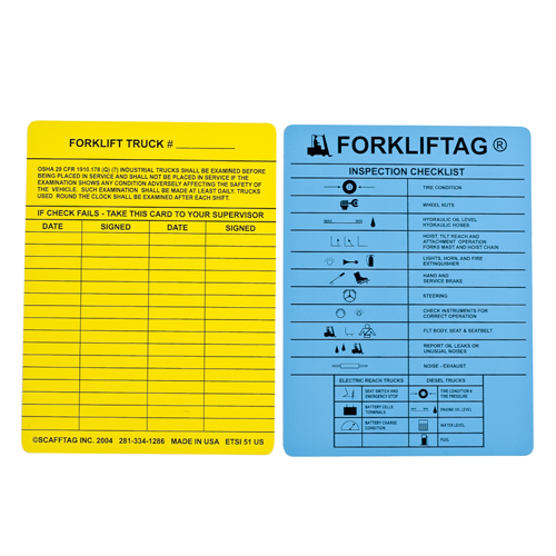 FORKLIFTAG  Inserts Blue Yellow FLT ETSI51