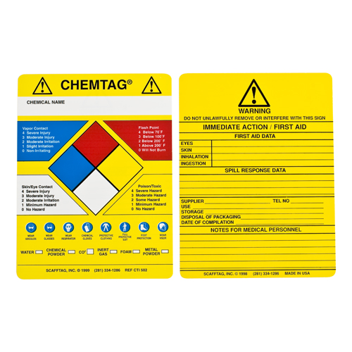 CHEMTAG  Inserts CHEM CTI502
