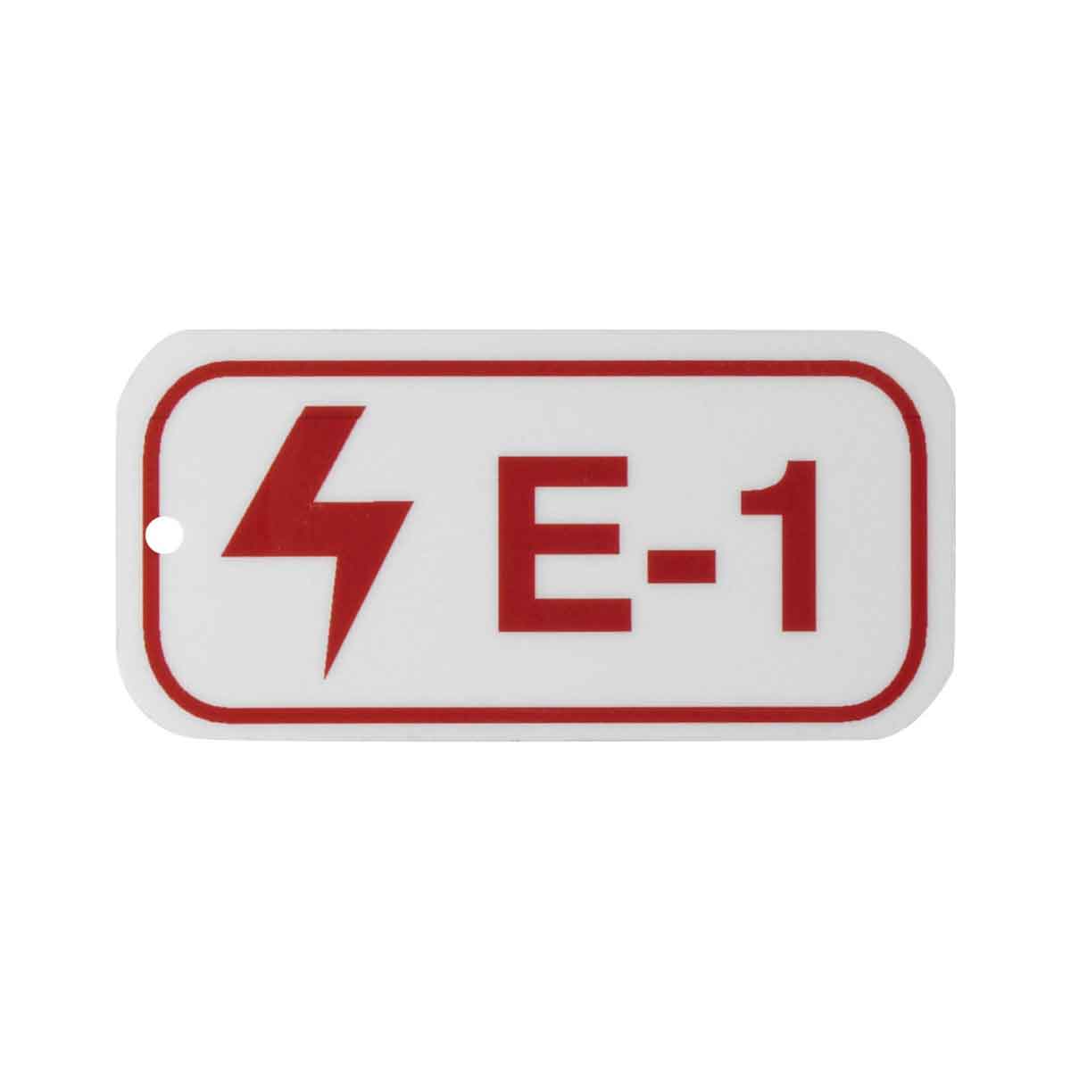 Electrical Energy Source Tags E 1 Polystyrene 1 5x3 Red on White 5 PK 105639