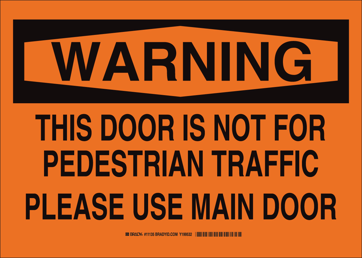 B946 SAFETY SIGNS BLK ORG 11134
