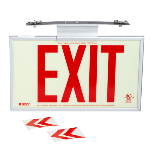 BradyGlo Semi Framed 75  Exit Sign 115199