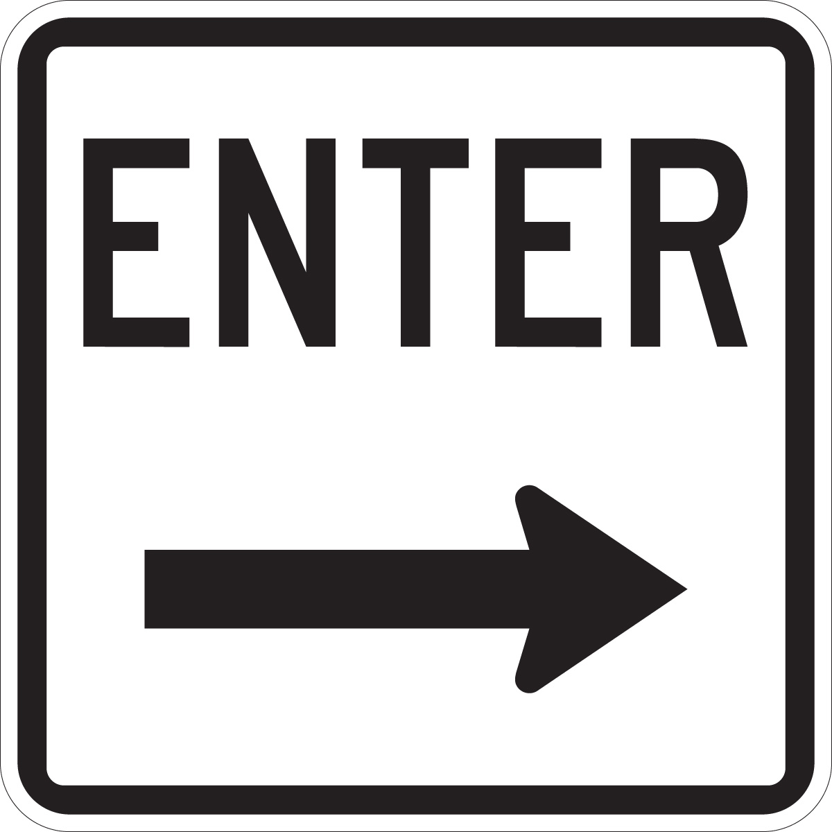 Enter Sign  Non Adhesive 115467