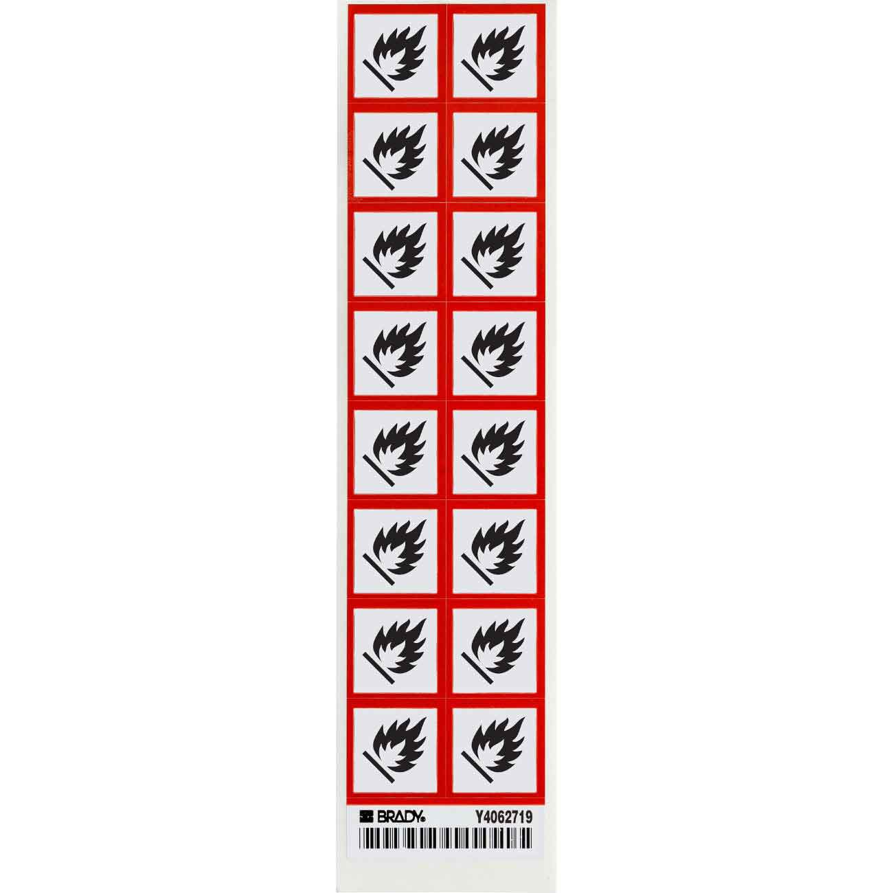 Flammable Symbol GHS Labels  1  H x 1  W x 0 004  D 118822