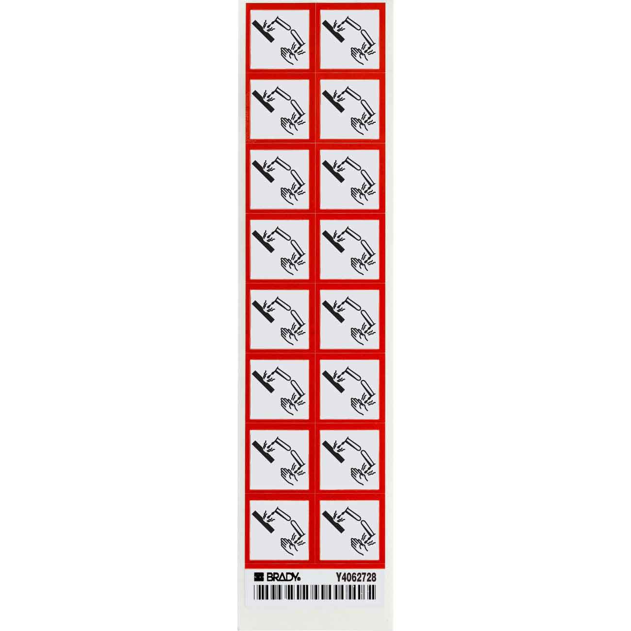 Corrosive Symbol GHS Labels  1  H x 1  W x 0 004  D 118840