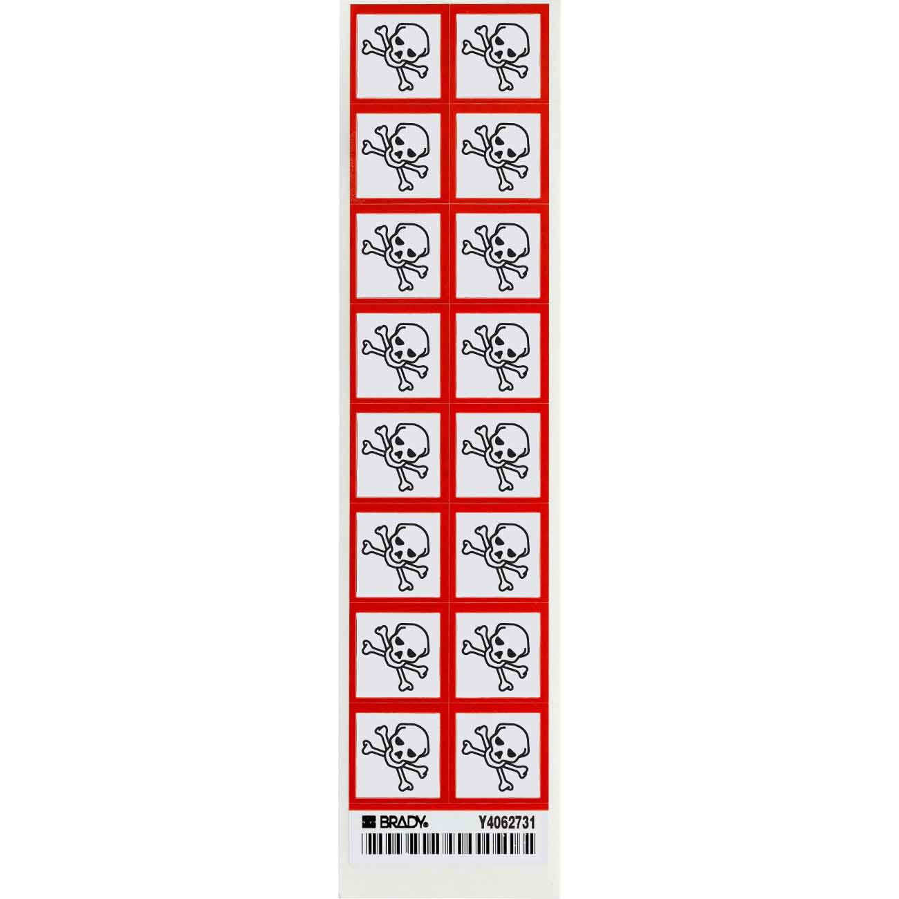 Severe Toxic Hazard Symbol GHS Labels  1  H x 1  W x 0 004  D 118846