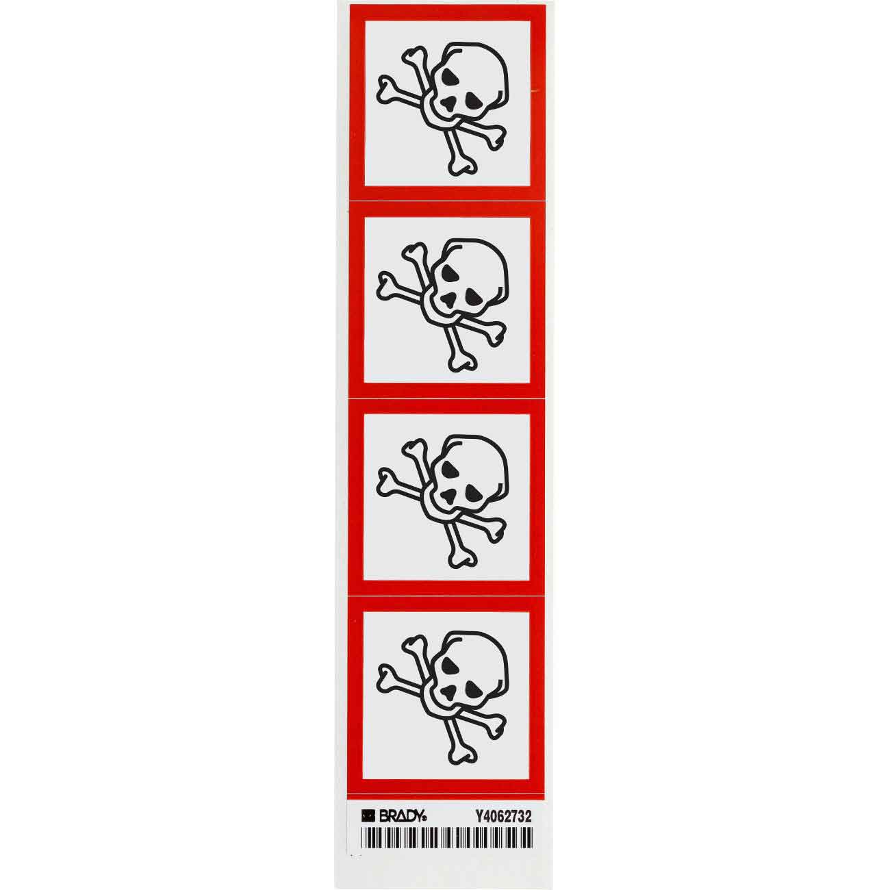 GHS Severe Toxic GHS Labels  2  H x 2  W x 0 004  D 118847