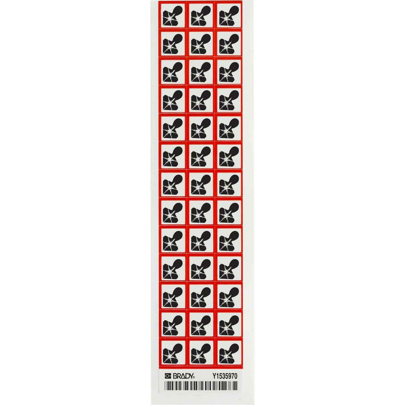 GHS Health Danger Picto Labels  Paper  Black Red on White  0 625  H x 0 625  W 118905