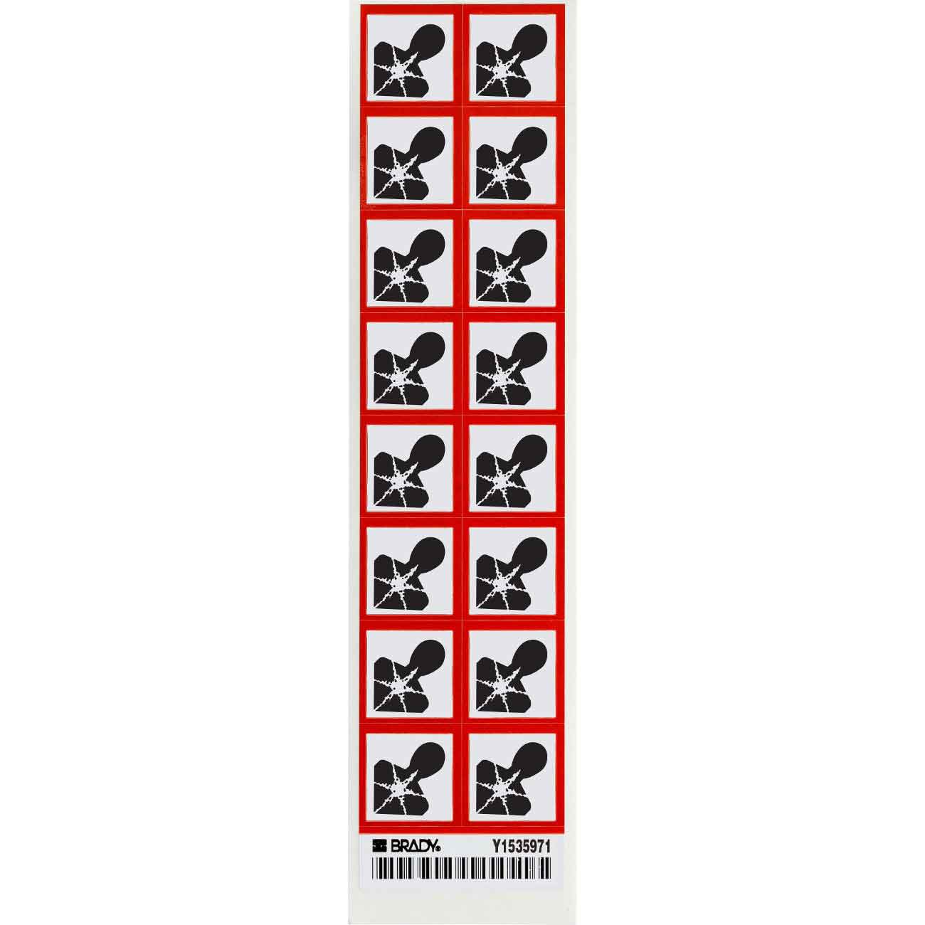GHS Health Danger Picto Labels  Paper  Black Red on White  1  H x 1  W 118906