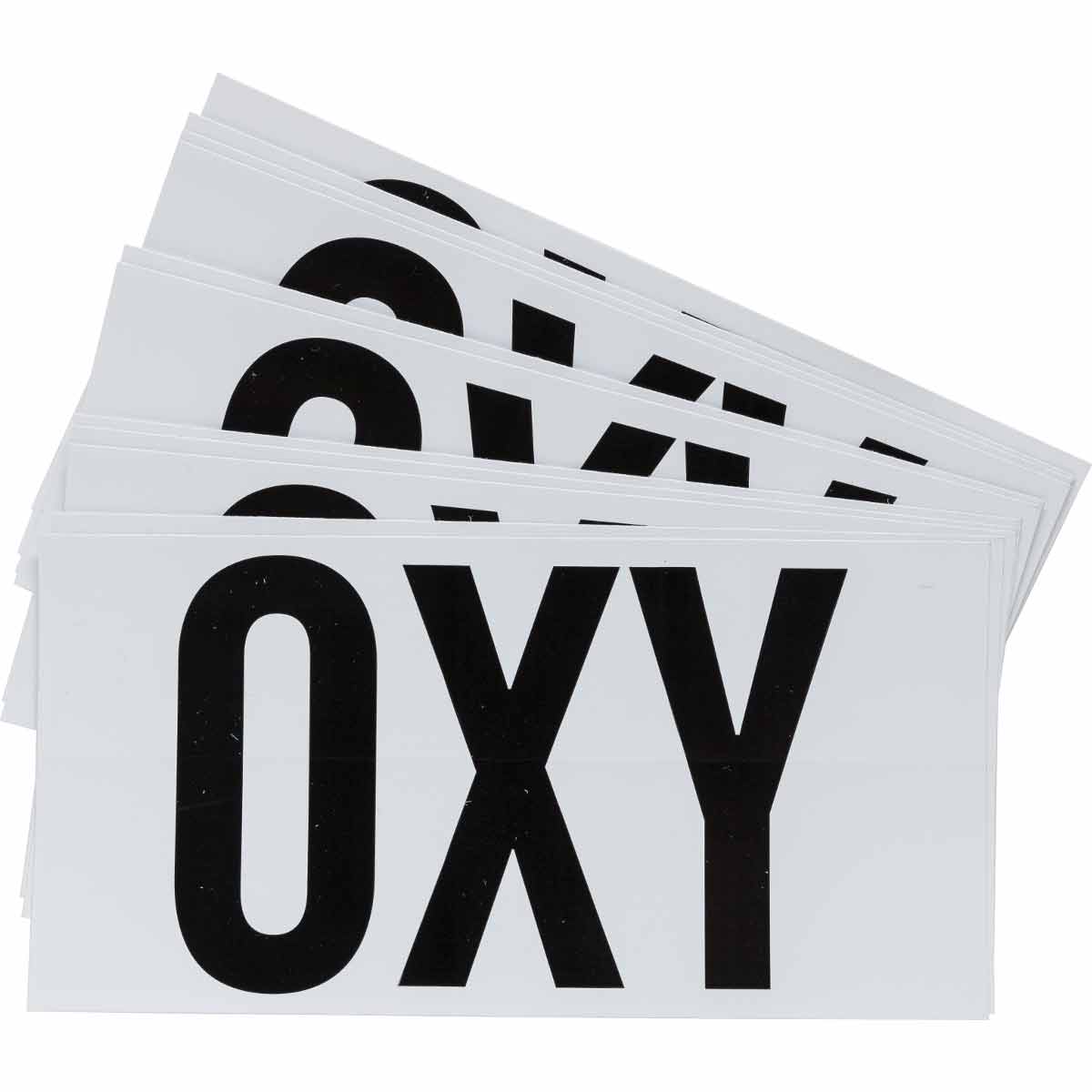 OXY Labels  3  H x 6  W x 0 004  D 121052