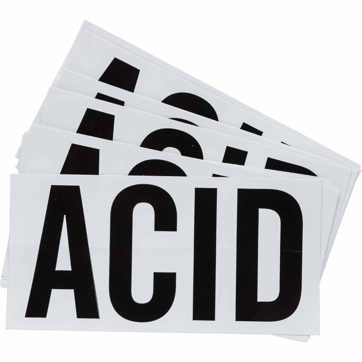 ACID Labels  3  H x 6  W x 0 004  D 121053
