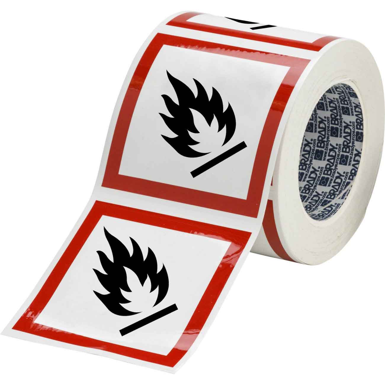 GHS Flammable Picto Label  4  H x 4  W x  035  D 121189