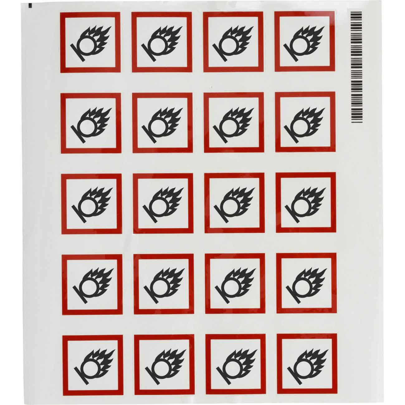 GHS Oxidizing Picto Label  1 5  H x 1 5  W x  035  D 121191