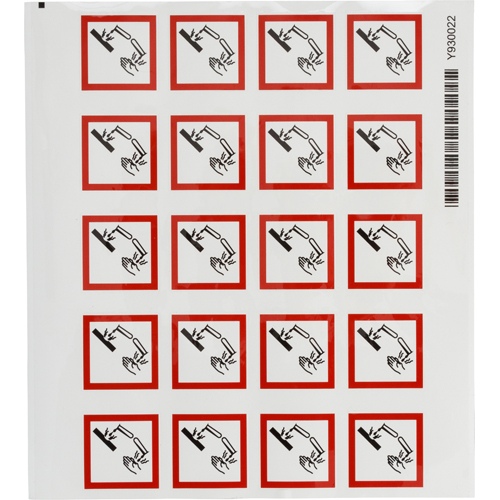 GHS Corrosive Picto Label  1 5  H x 1 5  W x  035  D 121198