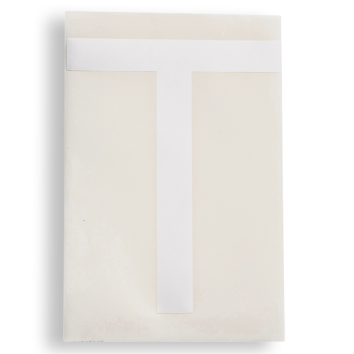 ToughStripe  Floor Marking Polyester 8 in Label Letter T White 20 PK 121806