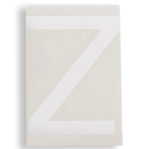 ToughStripe  Floor Marking Polyester 8 in Label Letter Z White 20 PK 121842