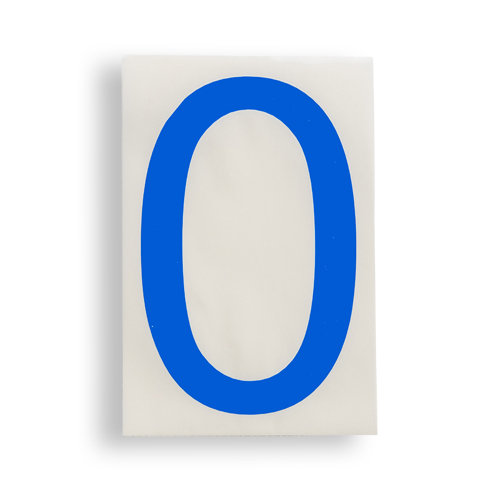 ToughStripe  Floor Marking Polyester 8 in Label Number 0 Blue 20 PK 121851