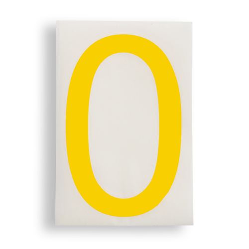 ToughStripe  Floor Marking Polyester 8 in Label Number 0 Yellow 20 PK 121852