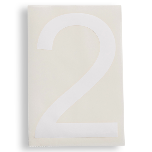 ToughStripe  Floor Marking Polyester 8 in Label Number 2 White 20 PK 121860