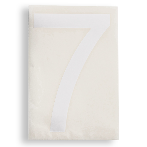 ToughStripe  Floor Marking Polyester 8 in Label Number 7 White 20 PK 121890