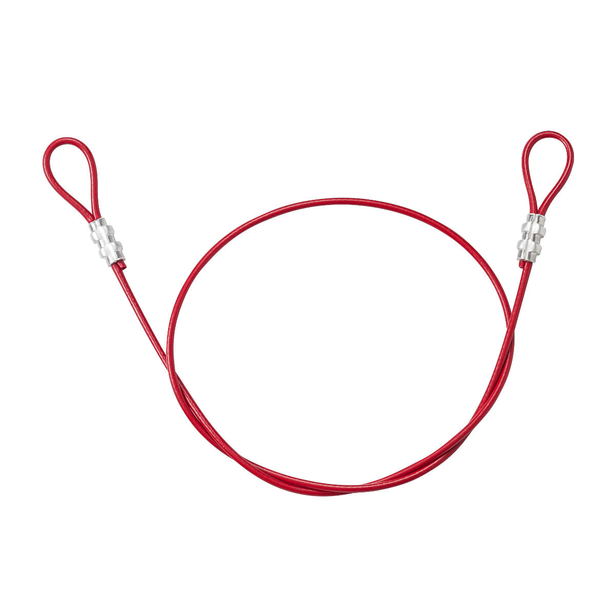 Double Looped Lockout Cable ABS Plastic 0 19 in Dia x 4 ft L Red 170973