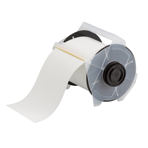 GlobalMark ToughWash Washdown Resistant Labels 4 in W x 50 ft L White 133159