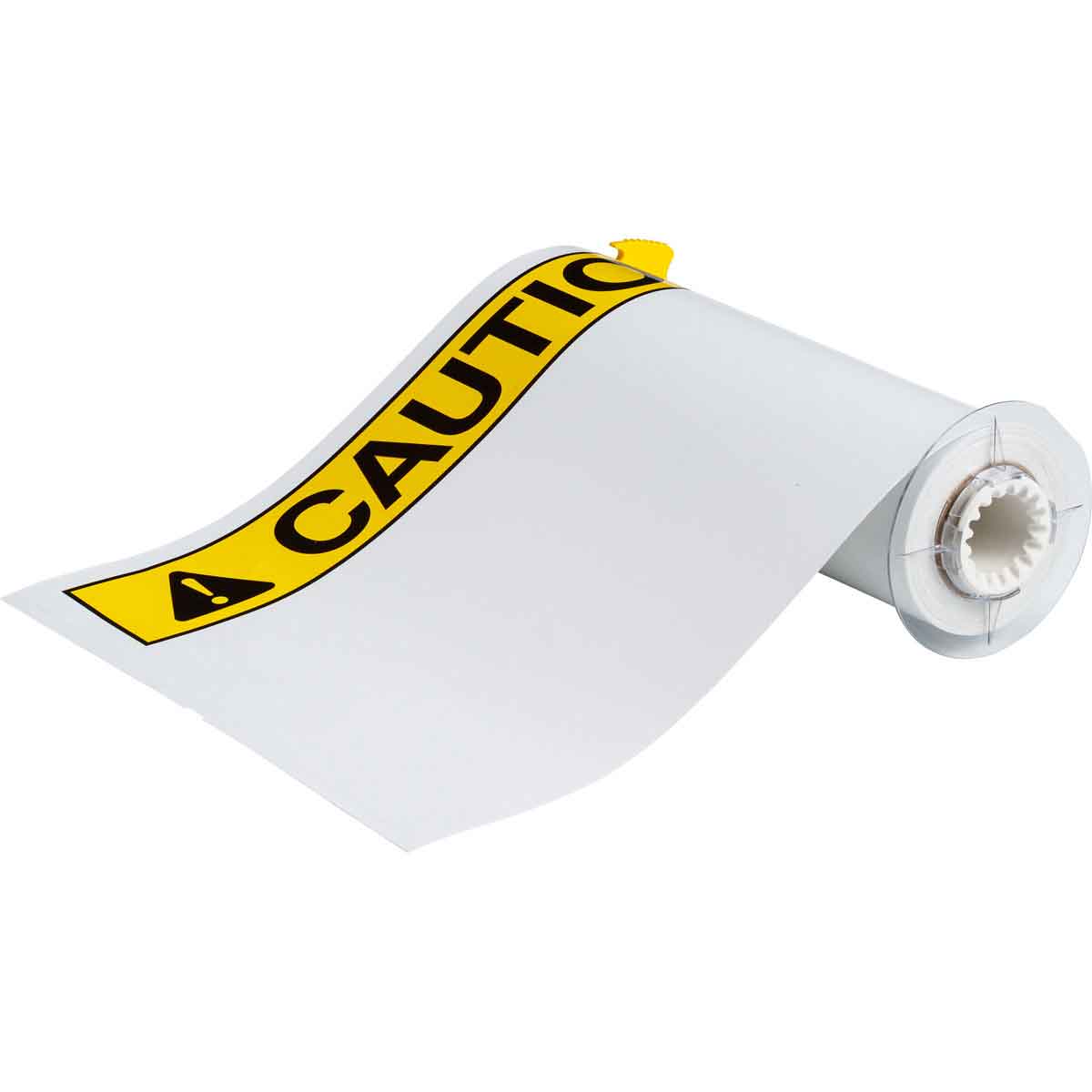 BBP85 General Purpose ANSI CAUTION Vinyl Lbls 10in H x 14in W BK YL on WT 40 RL 140886