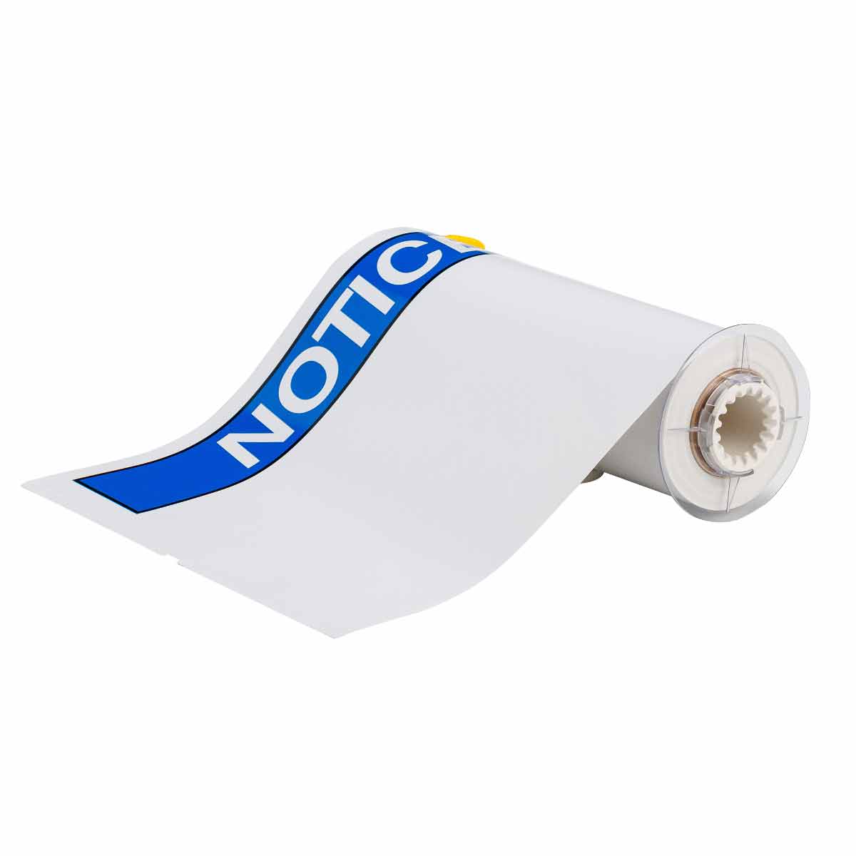 BBP85 General Purpose ANSI NOTICE Vinyl Labels 10in H x 14in W Blue on WT 40 RL 140888