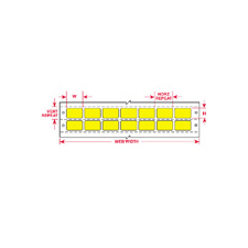 DATAB Polyvinyl Fluoride Lbls 0 375 in H x 1 25 in W Yellow 10000 PK DAT 2 637 10