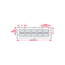 DATAB Polyvinyl Fluoride Lbls 0 375 in H x 1 25 in W White 10000 PK DAT 74 637 10