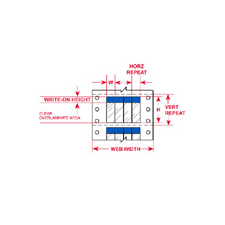 DATAB Self Laminating Vinyl Lbls 2 25 in H x 2 in W Blue  Clear 2500 PK DAT 38 292 BL