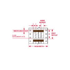 DATAB Self Laminating Vinyl Lbls 2 25 in H x 2 in W Brown  Clear 2500 PK DAT 38 292 BR