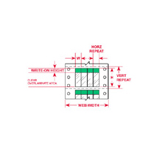 DATAB Self Laminating Vinyl Lbls 3 75 in H x 2 in W Green  Clear 2500 PK DAT 40 292 GR