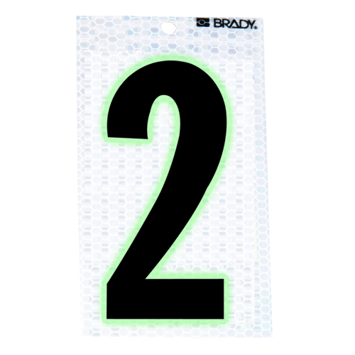 Glow In The Dark Reflective Number   2 3000 2