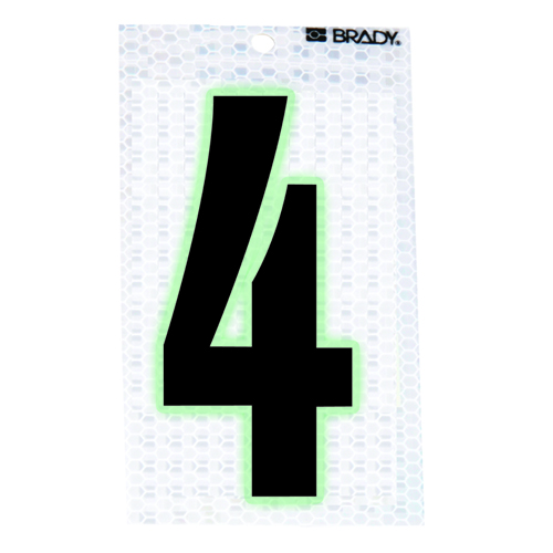 Glow In The Dark Reflective Number   4 3000 4
