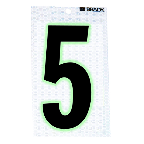 Glow In The Dark Reflective Number   5 3000 5