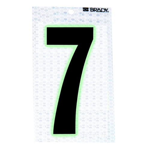 Glow In The Dark Reflective Number   7 3000 7