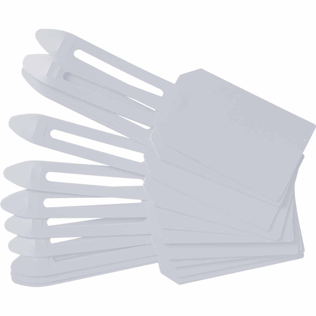 Blank Color Coded Tags 5 8  H x 3 25  W Plastic White 25PK 30680