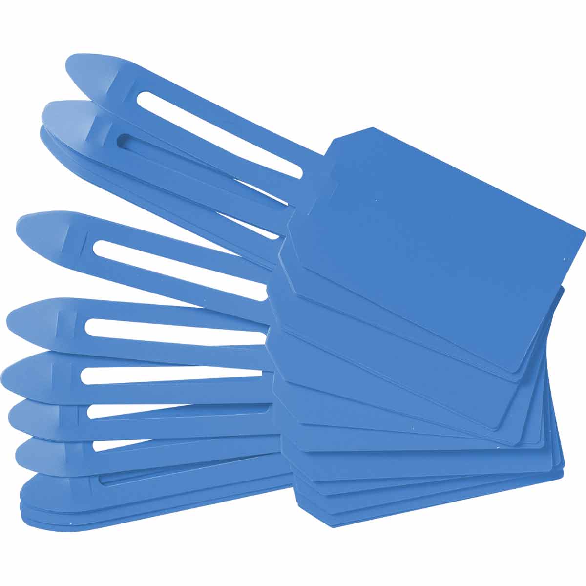Blank Color Coded Tags 5 8  H x 3 25  W Plastic Blue 25PK 30682