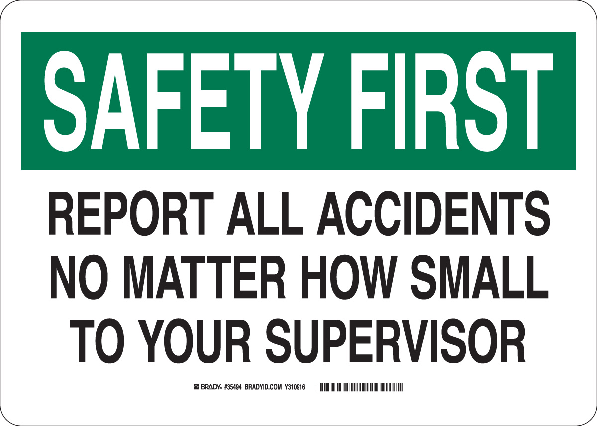 B140 SAFETY SIGNS BLK GRN WHT 35494