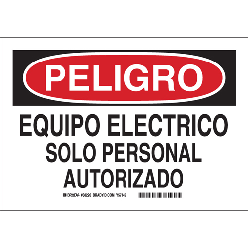 SPANISH DNGR ELC EQP AUTH PRSN 38226