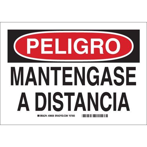 B401 10X14 RED BLK WHT SPANISH 38658